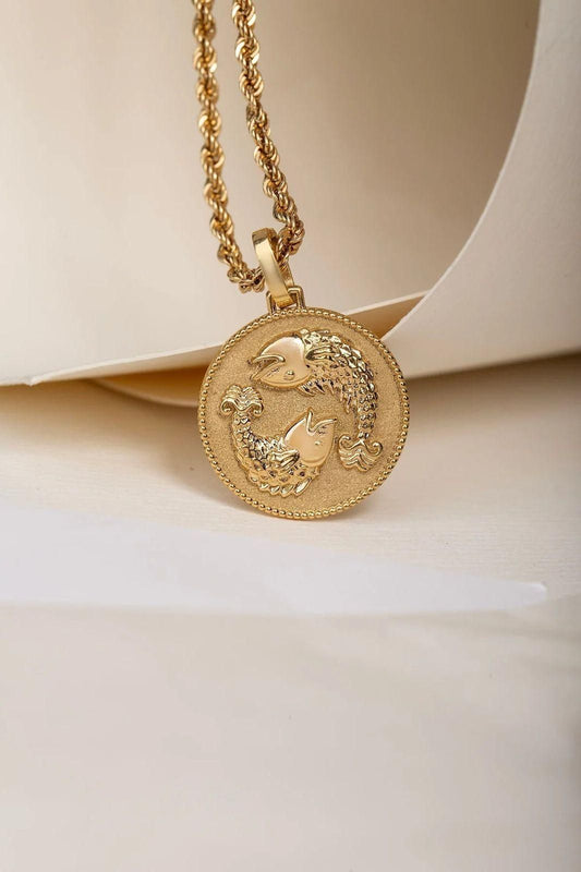 Zodiac Gold Pendant – Celestial Style for Every Sign