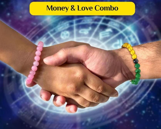 Attract Wealth & Love – Premium Energy Bracelet Combo (Set of 2)